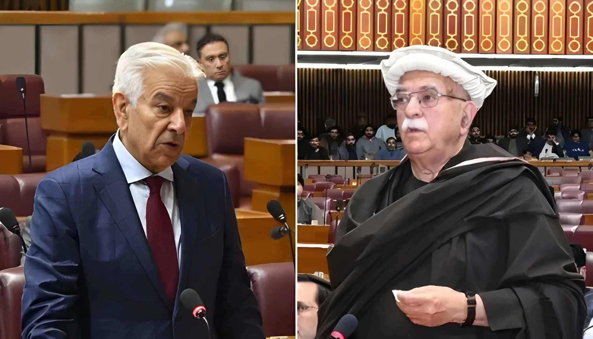 محمود اچکزئی تحریک انصاف کے درمیان بیٹھے عجیب و غریب لگتے ہیں: خواجہ آصف