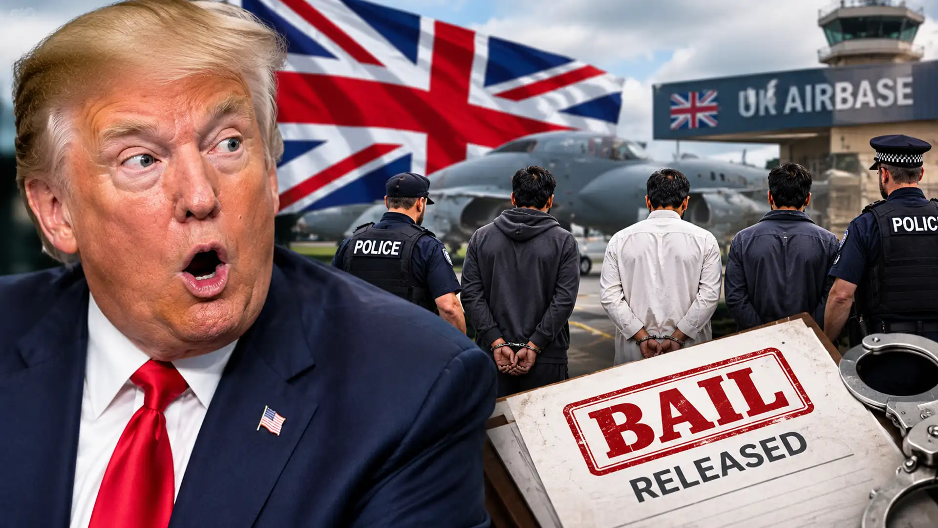 Trump Surprised as UK Releases Airbase Suspects on Bail
