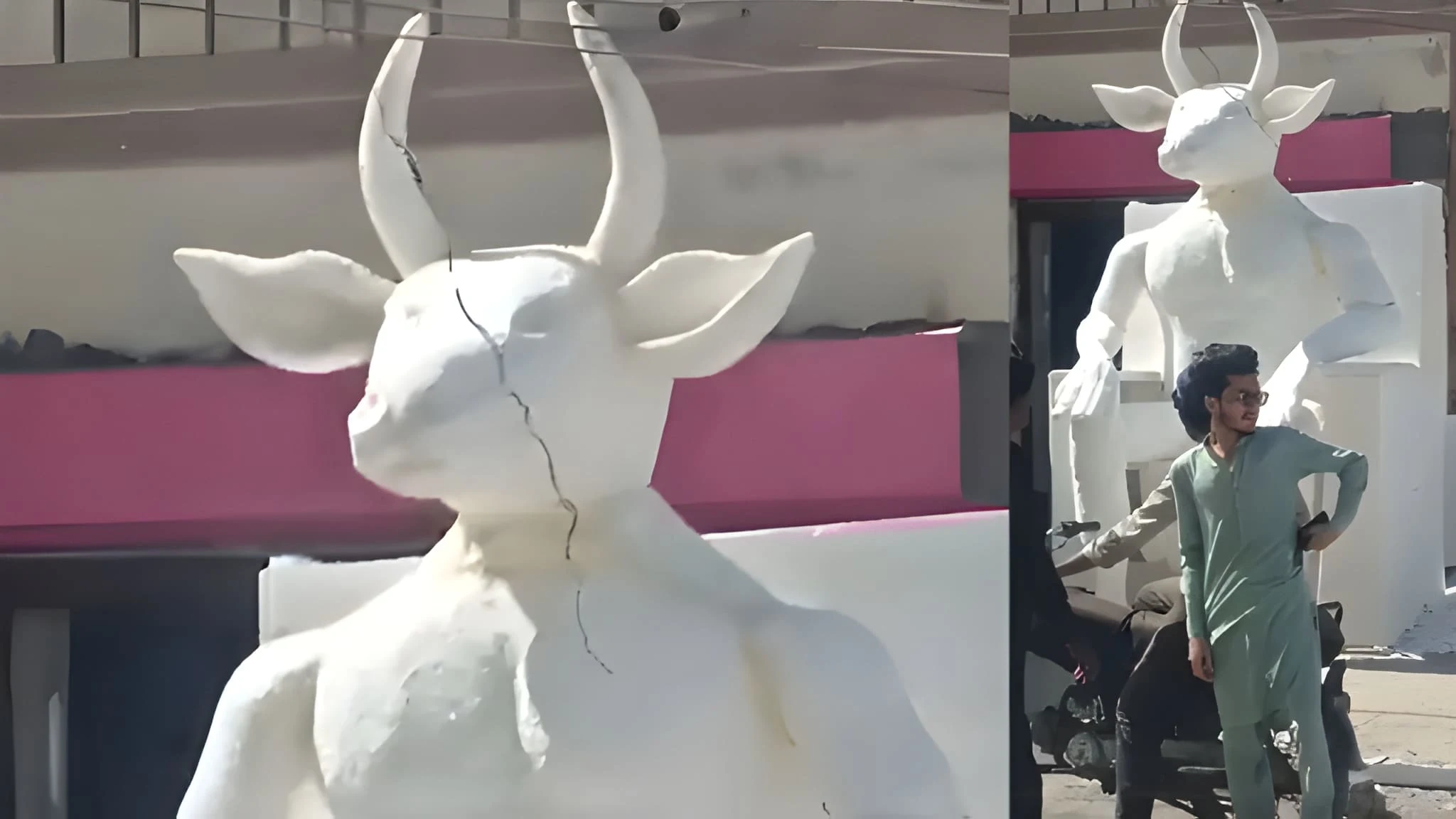 کراچی میں ’شیطانی شکل‘ کے مجسمے کا معمہ حل