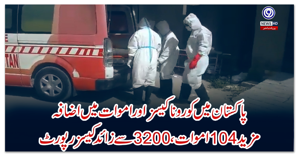 پاکستان-میں-کورونا-کیسز-اور-اموات-میں-اضافہ،-مزید-104-اموات-،-3200-سے-زائد-کیسز-رپورٹ