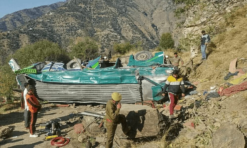 at-least-five-killed-27-injured-as-karachi-bound-bus-plunges-into-ravine-in-chakwal