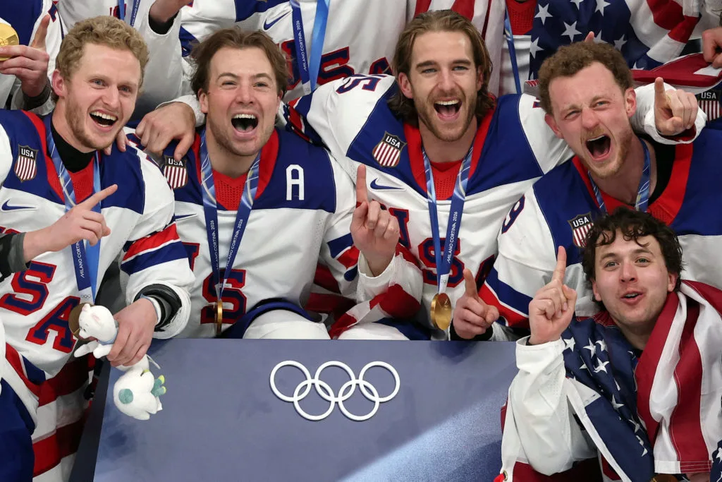 team-usa-wins-mens-hockey-gold-in-overtime-victory-over-canada-at-the-winter-olympics
