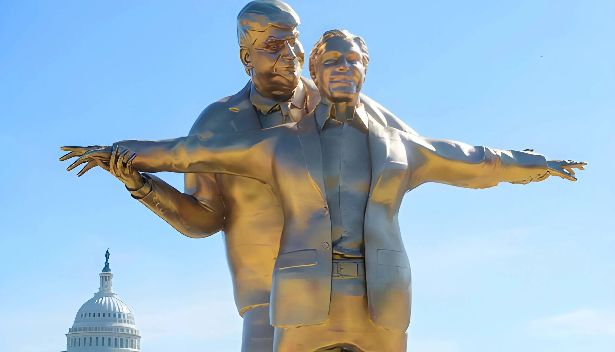 واشنگٹن-میں-جیفری-ایپسٹین-اور-ٹرمپ-کا-مجسمہ-نصب